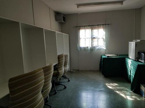 Computer room with new built in furniture and computers